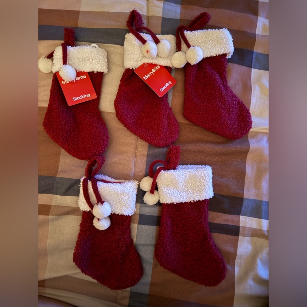 Festive Red and White Christmas Stockings